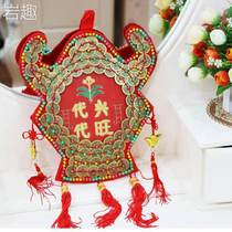 Falu bag Shangliang housewarming rural house hanging beam with prosperity moving copper plate from generation to generation marriage dowry auspicious hair bag