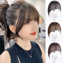  3d bangs wig Female forehead fake bangs head replacement piece Real hair incognito wig piece Female French air bangs