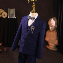Childrens suits boys small suits British style spring and autumn flower childrens dresses boys show show
