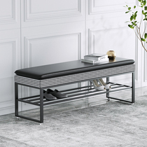 Light luxury shoes stool home door door houndstooth shoe cabinet can sit shoe rack integrated door bench shoes stool