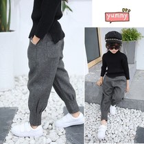 Girls  pants Spring and Autumn new fashion foreign style girls Korean casual pants spring large childrens loose pants