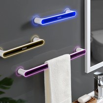 Towel rack non-perforated toilet bathroom suction cup hanger bath towel shelf Nordic simple creative single pole holding pole