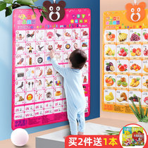 Young childrens Chinese pinyin sound wall chart early teaching initials vowels spelling training alphabet wall stickers Learning artifact