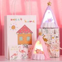 Net celebrity night light to send girls birthday gifts to send girlfriends creative heart-walking gifts Sister meaning ins students