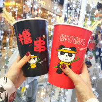Bowl chicken packing box thickened 46 roll string paper bucket 16 cold string paper cup 32 hot pot cold pot bucket one-time signature