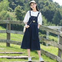 Girl Denim Harness Skirt Spring Autumn 2022 Spring New Foreign Air Academy Wind Girls Summer Dress Women Dresses Dresses Dress