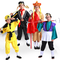 Childrens Journey to the West performance costume Tang monk master apprentice four costume props a full set of sand monk Sun Wukong pig eight precepts clothes