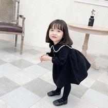 2021 autumn new womens clothing swimsuit childrens long sleeve dress female baby Foreign style autumn princess skirt 3