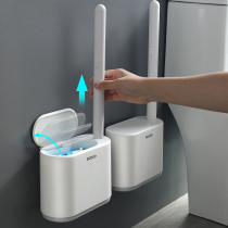 Disposable toilet brush no dead corner household replacement head wash toilet wall-mounted toilet cleaning artifact