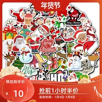 50 Christmas theme explosions do not repeat luggage stickers waterproof graffiti suitcase mobile phone waterproof stickers