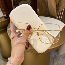 New d family glasses frame female pure titanium large frame glasses Zhou Yangqing the same model can be equipped with myopia mirror with Degree Men