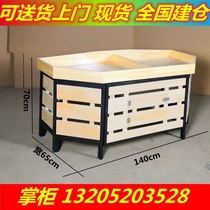 Shelf wooden fresh supermarket spot fruit box fruit shop Zhongdao convenience store creative combination tobacco and alcohol snacks