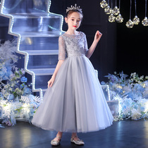 Childrens dress Princess dress summer high-end thin girl host piano performance girl catwalk dress