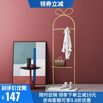  Coat rack Household modern simple floor hanger Light luxury clothes rack Bedroom creative vertical hanging bag rack