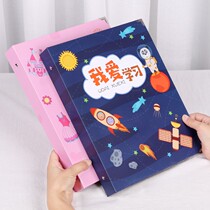 Word card storage album Kindergarten literacy card storage book Large-capacity loose-leaf word card protection cover Baby growth literacy card collection book Storage book Childrens literacy card collection book