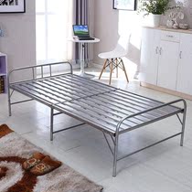Steel wire bed foldable escort bed Office afternoon environmental protection bamboo board bed single bed steel plate bed steel wire bed steel wire bed afternoon