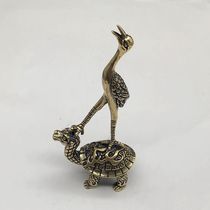 Antique miscellaneous collection ornaments tortoise tortoise tortoise crane desktop small ornaments handlebar