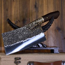 Longquan kitchen knife household ultra-fast sharp stainless steel forged meat cleaver chefs special cutting and cutting dual-purpose knife kitchen