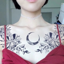 Plain flower juice herbal tattoo stickers waterproof female long-lasting ins dark collarbone sexy ARM big flower arm scar