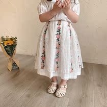 Girls  mesh skirt long skirt skirt 2021 new baby princess skirt tutu Korean version of the girls foreign summer dress