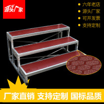 Chorus steps three layers of movable folding stage ladder School collective kindergarten music bench customization
