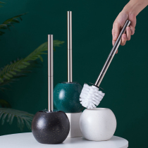 Sitting brush with base non-perforated ceramic toilet brush set household washing toilet brush toilet cleaning brush