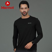 Marmot Groundhog outdoor sports new men breathable solid color wild cotton T-shirt casual long sleeve 34187