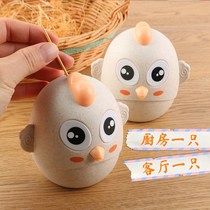 Two-pack toothpick tube household hotel toothpick box European-style cartoon cute wheat straw creative toothpick jar