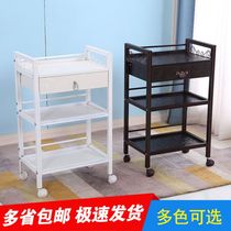 Hairdresshop Cart Beauty Salon Small Cart Beauty Nail Hairdressing Special Hot Dye Tool Car Tool Desk Shelf Triple