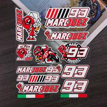 Motorcycle Reflective Sticker No 93 Marquez motogp Helmet Lens Decoration Decal No 46 Rossi rossi