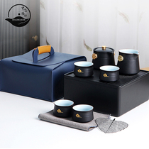 ROADMAKER travel tea set High-end outdoor Kung Fu tea set portable set Accompanying car express cup