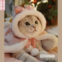 Lolita little princess pet cape Christmas new year shawl warm coat cat cape dog autumn and winter clothes