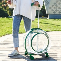 Pet trolley case Transparent cat bag Multi-function cat bubble box Portable capsule Dog out of the backpack supplies