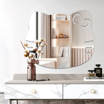 Dressing mirror wall self-adhesive cartoon soft mirror toilet free punched bathroom mirror dormitory makeup mirror