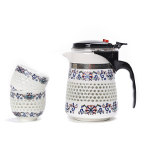 Dragon performance white porcelain honeycomb Float Comfort Cup tea Home Brew Tea Filter Punch Tea tea Water separation Ceramic Teapot Suit