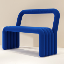 Klein Blue stool with backrest stools designer strips stool Nordic light lavish biathlon Ingrid red dining chair