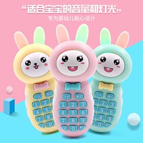 Childrens mobile phone phone simulation girl 0-3 years old early education story machine Baby baby toy can bite the hand to grab the charge