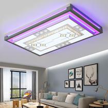 Living room headlights simple atmosphere led ceiling lights 2021 new two rooms and one hall crystal flat lighting package