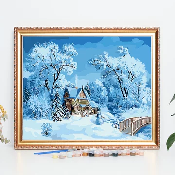 雪景数字油画-雪景数字油画促销价格、雪景数字油画品牌- 淘宝