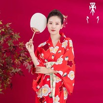 Wind Screen Red skinny Japanese style kimono sleepwear female sensational sleepwear lovers spa sauna Sleeping nepotism Sleeping Dress Home