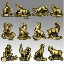 Imitation bronze twelve rats cows tigers rabbits dragons snakes horses sheep monkeys chickens dogs pigs auspicious ornaments crafts and gifts