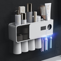 Smart toothbrush sterilizer UV sterilization toilet non-perforated wall mounted electric brush Cup storage rack