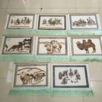 Xinjiang ethnic customs pure hand-made wool felt pyrography hanging painting crafts souvenir hot tapestry gifts