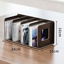 Lilong CD frame wooden storage creative display stand DVD Disc film holder disc locker box record rack