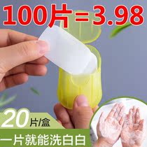 Hand Wash Tablets 5 Boxes Travel Portable Soap Paper Outdoor Disposable Sanitary Clean Soap Tablets Mini