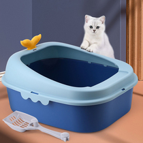 Cat litter box Extra large splash-proof full semi-enclosed cat toilet shit pot Small kitten cage sand pot Cat supplies