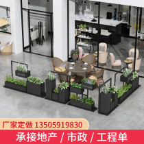 New outdoor wrought iron flower box combination commercial street restaurant creative cafe flower rack outer swing fence partition flower groove