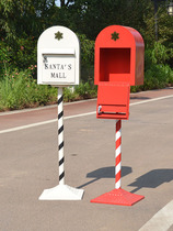European retro wrought iron letterbox newspaper box garden decoration industrial style large British postbox mailbox floor decoration