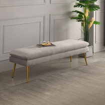 Light luxury sofa bench cloakroom clothes stool simple shoes stool bedroom bed stool metal foot bed bed stool