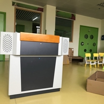 Multimedia podium audio-teaching desk multimedia podium steel and wood campus multi-functional ladder classroom small